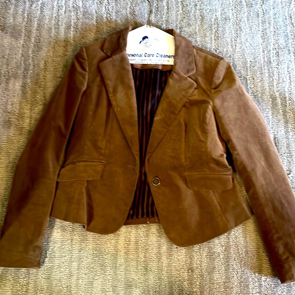 LOFT Jackets & Blazers - The loft velvet-look blazer in brown size 4